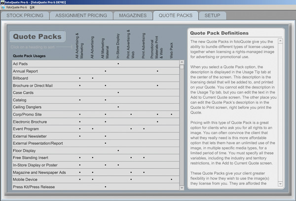 Tab 4 of FotoQuote Pro
