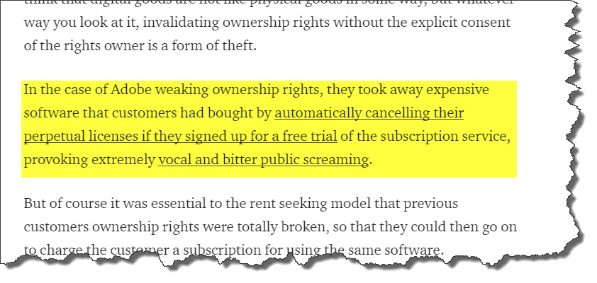 Adobe Reference in Medium Article