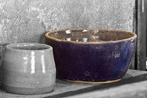 Selective Color applied to a Blue Bowl