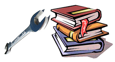 Wrench and Book